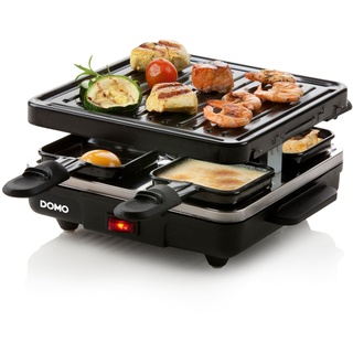 Domo DO9147G Raclette-Grill 'Just US' -4 P-600 W, Metall, 1 Liter, schwarz