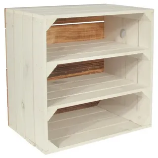 CHICCIE Weinregal Wino Flaschenregal aus Holz Greta Weiß 2x Regal, 1-tlg. weiß