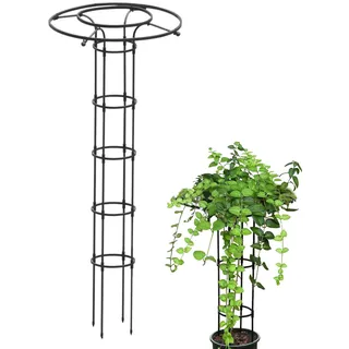 Obelisk Rankhilfe Metall,Outdoor Rankgitter Für Kletterpflanzen, Vertikaler Schirm-gartenspalier-Turm, Einstellbare Höhen Pflanze Spalier Für Topfpflanzen, Tomaten, Gurken, Clematis, Rose