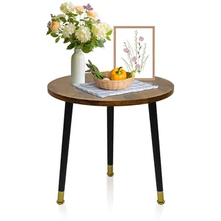 DOKKOME Beistelltische Klein Nachtisch Rund Small Table Holz Beistelltisch Minitisch Tisch Skandinavischer Klein Tisch füR Wohnzimmer Schlafzimmer Balkon Blumenzimmer