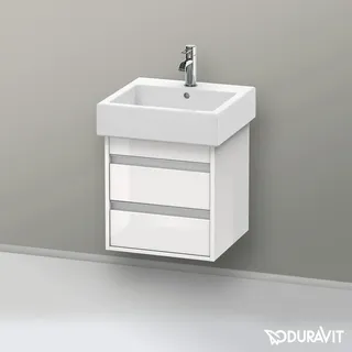 Duravit Waschtischunterschrank 2 Auszüge 45 x 48 x 44 cm Weiß Hochglanz