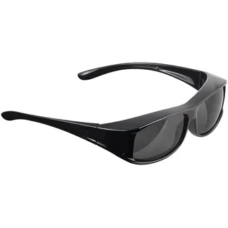 PEARL Sonnenüberbrille: Überzieh-Sonnenbrille Day Vision Pro für Brillenträger, polarisiert (Sonnenüberbrille für Brillenträger, Überzieh Sonnenbrille Damen, Angel) - 180 x 45 x 60 mm