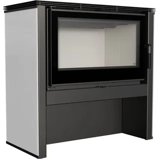 Kaminofen kratki JUNO 12 kW weiß Holz Ofen modern mit Kaminscheibe XL