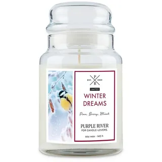 Purple River Duftkerze im Glas Winter Dreams 623g