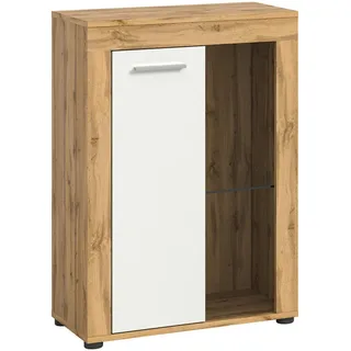 VCM Vitrine Jam 86 x 60 x 35 cm Weiß