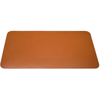 MARUSE Leder Schreibtischunterlage – Italienisches Vollleder – Schreibtischmatte für Büro & Home Office – Handgefertigt in Italien - Cognac