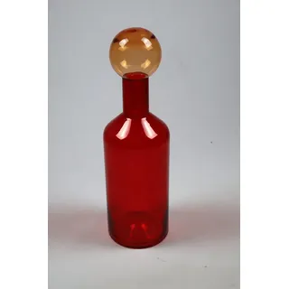 AM Design Dekovase aus Glas, BxH: 16x54 cm rot