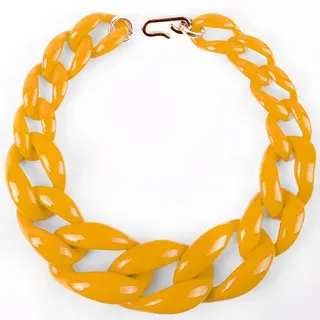 Damen Boho Klobige Acryl-Gliederkette Fashion Statement Handmade Cuban Chain Collar Schmuck Halskette Kleider Pullover ZubehöR