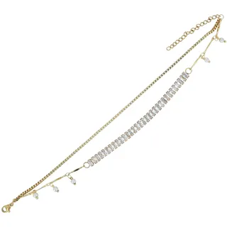 Fußkette ADELIA ́S "Fußkettchen – aus Edelstahl", gold, Fußketten, Damen, Edelstahl, Zum Verschenken an Menschen, die Ihnen am Herzen liegen