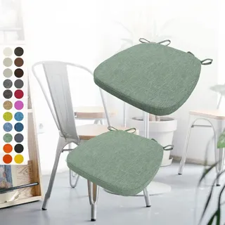 Stuhlkissen Set Waschbar Rutschfest Sitzkissen Abnehmbar Zuhause Büro 40x38x3cm