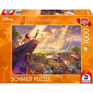 Der König der Löwen - Disney Puzzle - Thomas Kinkade Studios - Disney Dreams Collection - multicolor  - Lizenzierter Fanartikel - Standard
