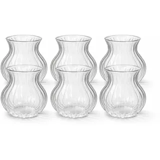 Altınbaş 6er Set Teegläser (200ml) – Robuste Trinkgläser in Geriffelter Optik – Spülmaschinenfest – Türkische Teegläser (Cay Bardagi) – Modernes Design für Tee & Heißgetränke