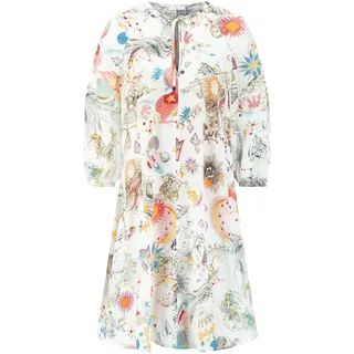 Riani Minikleid bunt,Freizeit,Viskose,Allover-Print,Rundhals,Lang,Regular Fit 38