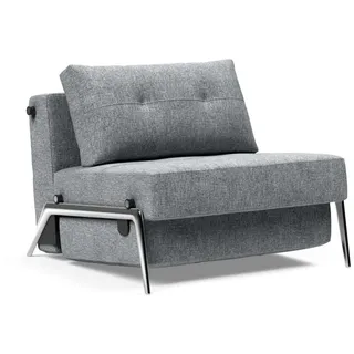Innovation Living Schlafsessel CUBED Stoff 97 x 78 x 96 cm Grau mit Kissen