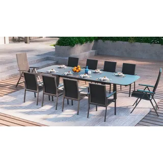 MWH Verona/Anderno Gartenmöbel-Set 11 tlg. - Iron Grey