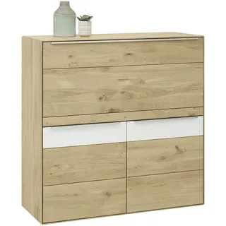 Valnatura Sekretär, Weiß, Eiche, Kunststoff, Echtleder, Asteiche, massiv, 1 Schublade(n) Schubladen, rechteckig, 122x124x47 cm, Stauraum, in verschiedenen Holzarten erhältlich, Arbeitszimmer, Schreibtische, Sekretäre