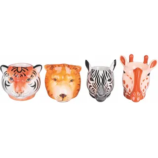 Set aus 4 Eierschalen, Keramik, Les Petites Safari