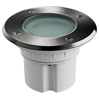 Heitronic Bodeneinbaustrahler Edelstahl 9,0 cm IP67 500 lm silber