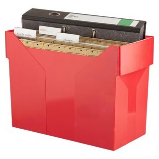 Böttcher-AG Hängeregister-Box A4, für 20 Hängemappen, ohne Deckel, rot
