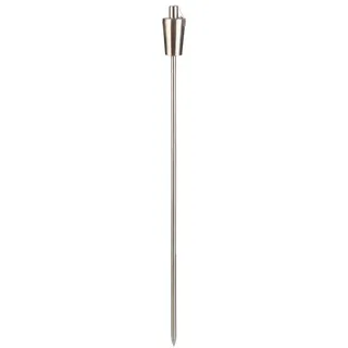 greemotion Öl Gartenfackel aus Edelstahl mit Stab in Silber, Ölfackel mit Erdspieß, Öl-Feuerfackel für Draußen, Feuer-Fackel aus Metall für Garten, Terrasse & Balkon