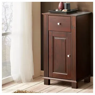 Lomadox Unterschrank AVEIRO-56 Badmöbel im Landhausstil, Pinie Massivholz braun, B/H/T 46/82/35cm braun