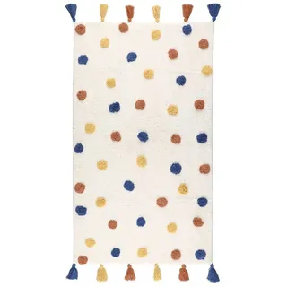4LIVING Gepunkteter Baumwollteppich Kinderteppich 70 x 120 cm