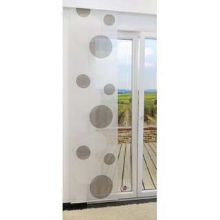 Schiebegardine  von LYSEL® - Spheres transparent mit Kreisen in den Maßen 245 cm x 60 cm braun