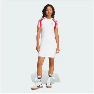adidas Originals Midikleid ADICOLOR 3-STREIFEN RAGLAN SHORT SLEEVE KLEID weiß 2XS