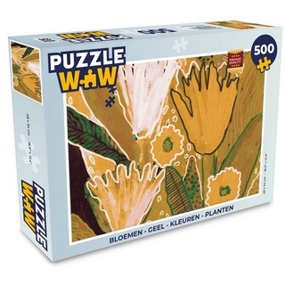MuchoWow Puzzle Blumen - Gelb - Pflanzen, 500 Puzzleteile, Foto-Puzzle, Bilderrätsel, Puzzlespiele, Spielzeug bunt