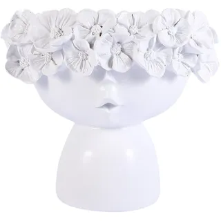 Cabilock Frau Gesicht Blumentopf Harz Blumenvase Kaktus Sukkulenten Topf Statue Skulptur Vase Kopf Pflanztopf Übertopf Pflanzgefäß für Gartendeko Wohnzimmer Tischdeko Balkon Büro Deko Objekt