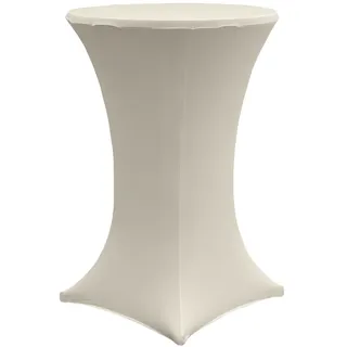 Trutzholm Stehtischhusse Stretch beige Partytisch Bistrotisch 80cm