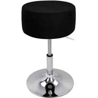 XGANGM Velvet Hockerbezug Rund Durchmesser 33.5cm H17cm Rund Barhocker Hussen Bezug stuhlhussen barhocker rund Stretch Stuhlbezug Schonbezug Protector für Home Büro Bar,Schwarz,2PCS 33.5x17cm