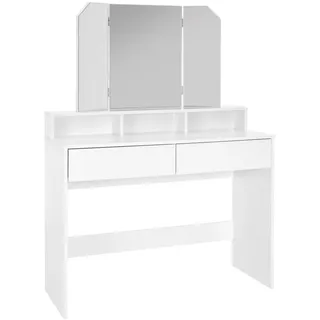 ML-Design Schminktisch Weiß, Holzwerkstoff, Rechteckig, 40x140x100 cm, Schlafzimmer, Schminktische