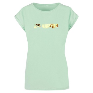 Merchcode T-Shirt Merchcode Damen Laides Grand Los Angeles Extended Shoulder Tee (1-tlg) grün M