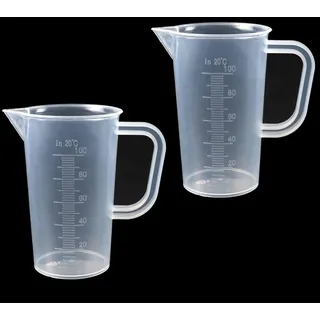 Messbecher 2 Stück 100ML Transparent mit Waage Dosierhilfe Küche Labor