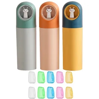 LuxusKollektion Zahnputzbecher Zahnbürsten Etui Reisebecher Kinder 3 Stück PP Langlebig, (3-St) rosa