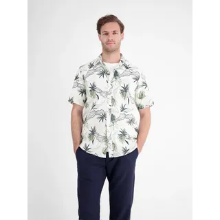 LERROS Kurzarmhemd Casual Kurzarmhemd mit floralem Print aus leichtem Material weiß S