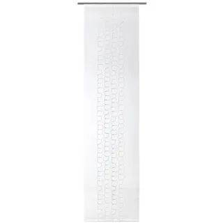 Verdi Schiebegardine Schiebevorhang Anea 60 x 245 cm (1 St), verdeckte Schlaufen, halbtransparent silberfarben|weiß