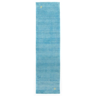 Morgenland Gabbeh Teppich - Indus - Asteria - blau - 300 x 80 cm - läufer