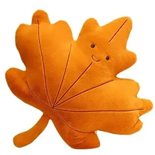 ALOEU Blätter Plüsch Kissen Kawaii Ahornblatt Ginkgo Blatt grünes Blatt Plüsch Puppen Gefüllte Weiche Pflanze Kissen für Home Sofa Decor (B)