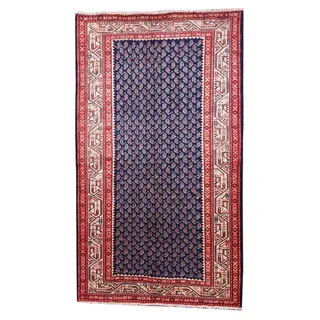 Borento Orientteppich Perserteppich Sarough 210 x 123 cm, rechteckig, Handgeknüpft beige