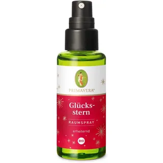 PRIMAVERA Glücksstern Raumspray bio 50 ml – Orange, Benzoe Siam, Myrte bio - Raumduft Spray, Airspray, Aromatherapie - vegan