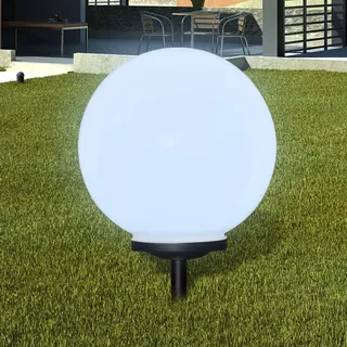 vidaXL Wegeleuchte Kunststoff 42,6 cm Solar LED schwarz