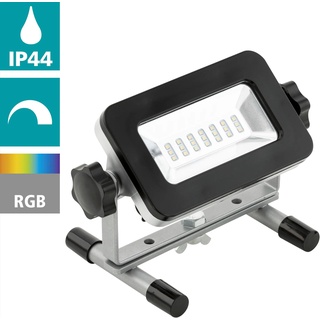 LED Flutlichtstrahler EGLO "PIERA" Lampen Gr. 1 flammig, Höhe: 10,5 cm, schwarz (schwarz, aluminiumfarben) LED Außenstrahler