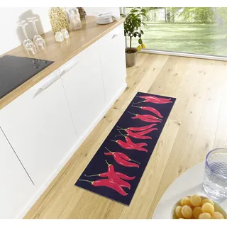 HANSE HOME Chili Dance", rot (schwarz,rot), B:50cm H:3mm L:150cm, Polyester, Teppiche, Läufer, Rutschfest, Pflegeleicht