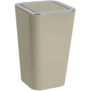 WENKO Schwingdeckeleimer Candy Kunststoff Grau Taupe
