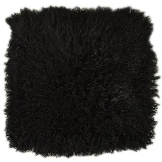 kuhfell online & nomad Tibet Lammfell Stuhlkissen 40 x 40 cm Schwarz
