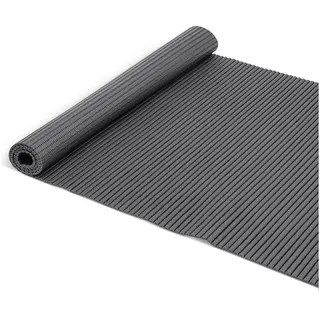 ANRO Schaum-Badematte Antirutschmatte Weichschaummatte Badezimmer Entspannung, Höhe 5 mm, wasserdurchlässig, pflegeleicht, Rillen, rutschhemmend, Drainage Effekt, strapazierfähig, Praktisch, Weich, Rutschhemmend, Schnelltrockend, mit Drainagelöchern, Rutschfest, Modern, PVC, Eckig, Geprägt grau Eckig | 65 cm x 160 cm x 5 mm
