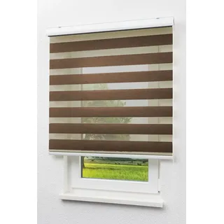 Rollo Doppelrollo Blende Struktur Ockerbraun, LYSEL®, blickdicht, HxB 210x60cm braun 60 cm x 210 cm