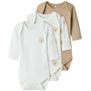 NAME IT Unisex Baby Body 3er Pack "Bärchen" | Gr.: 92